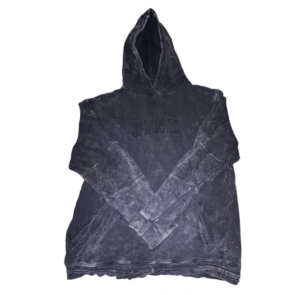 DVNT Shirts Dvnt Grey Black Mens Hoodie Sweatshirt Large Streetwear Relaxed Fit Poshmark